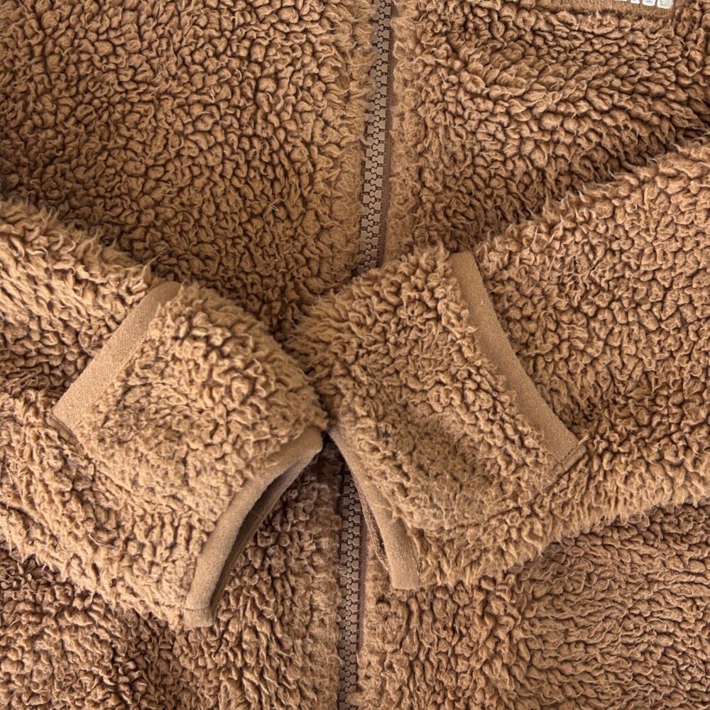 The North Face Baby 12-18M Campshire Bear Ears Teddy Brown Fleece Zip Hoodie - Picture 9 of 10